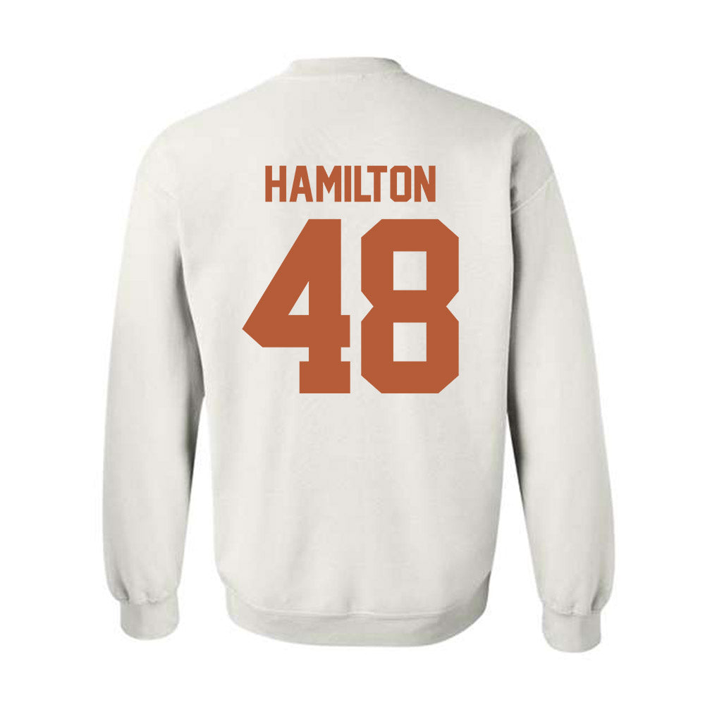 Texas - NCAA Baseball : Hudson Hamilton - Crewneck Sweatshirt Sports Shersey