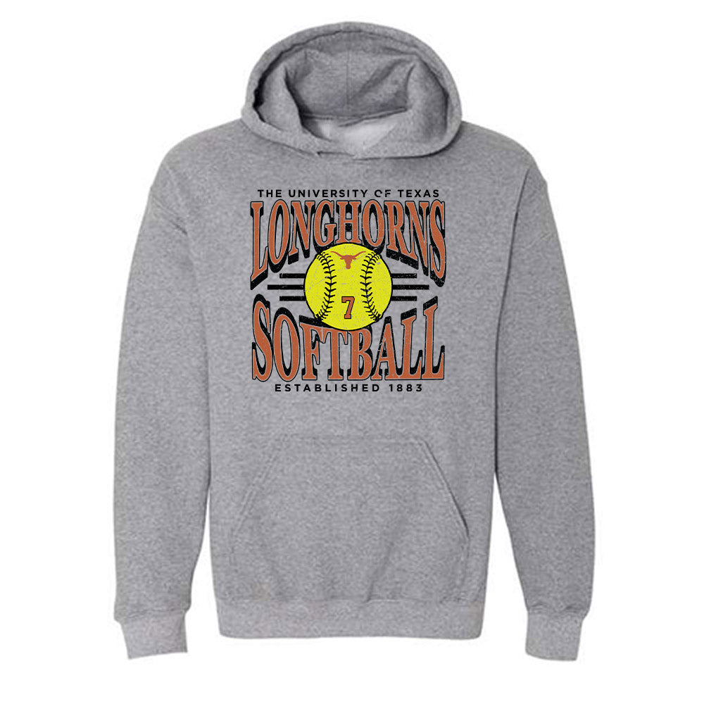 Texas - NCAA Softball : Ashton Maloney - Hooded Sweatshirt Sports Shersey