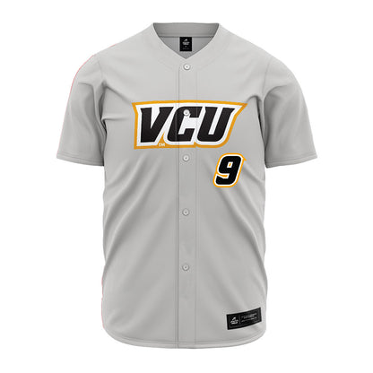 VCU - NCAA Baseball : Trent Adelman - Baseball Jersey Sport Grey