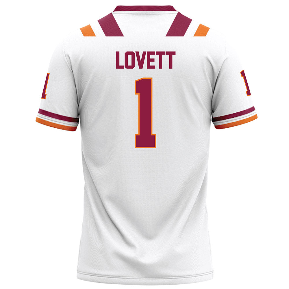 Virginia Tech - NCAA Football : Dante Lovett - Football Jersey White