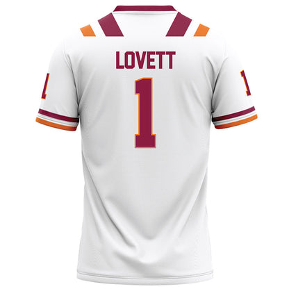 Virginia Tech - NCAA Football : Dante Lovett - Football Jersey White