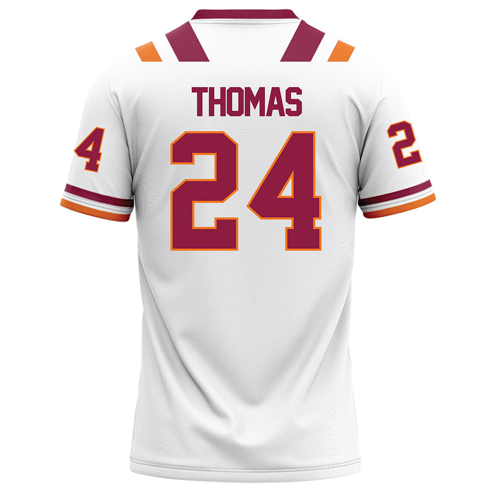 Virginia Tech - NCAA Football : Malachi Thomas - Football Jersey White
