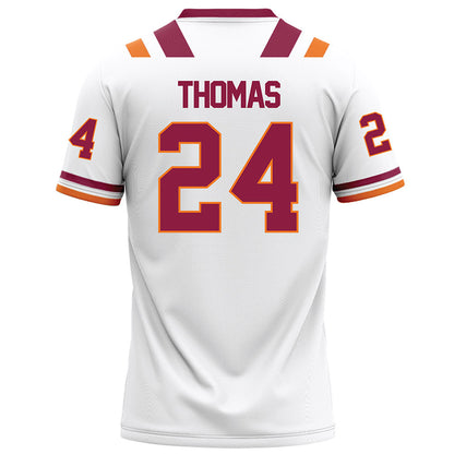 Virginia Tech - NCAA Football : Malachi Thomas - Football Jersey White