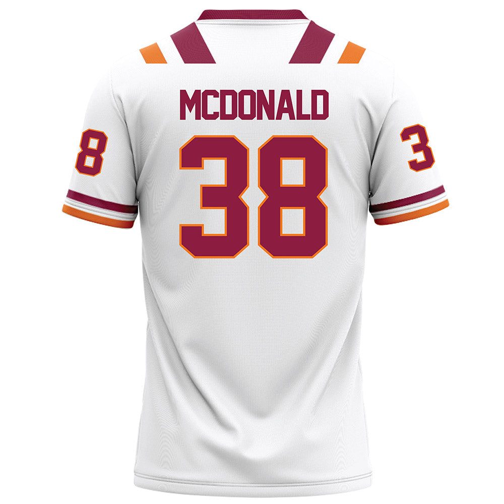 Virginia Tech - NCAA Football : Jayden McDonald - Football Jersey White