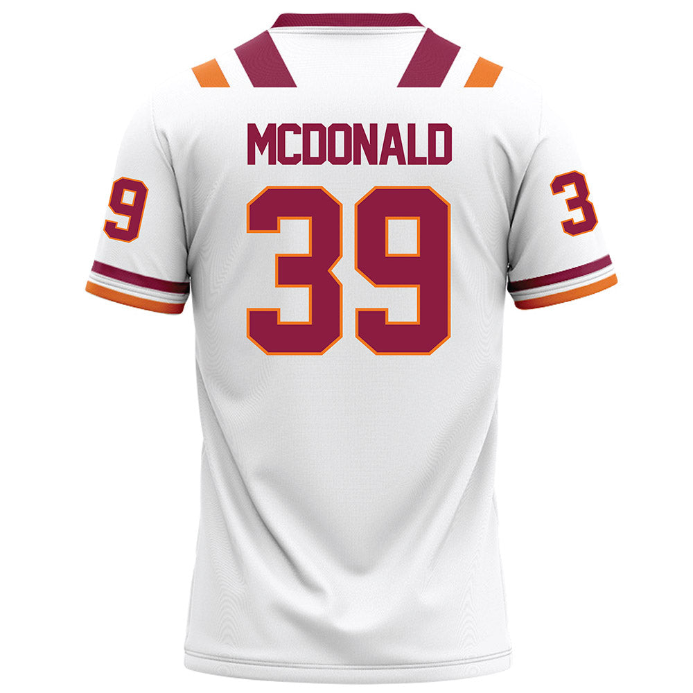 Virginia Tech - NCAA Football : Jorden McDonald - Football Jersey White