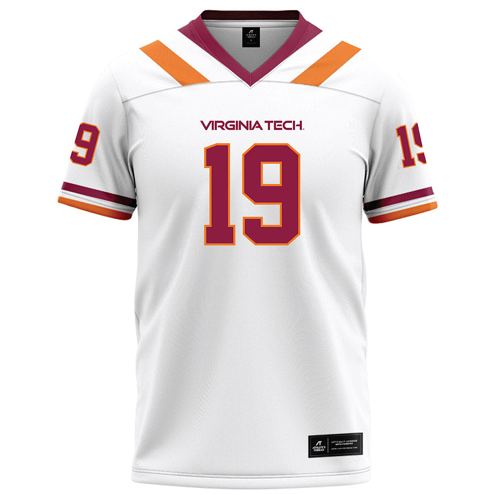 Virginia Tech - NCAA Football : Ben Locklear - Football Jersey White