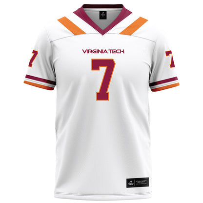 Virginia Tech - NCAA Football : Keonta Jenkins - Football Jersey White