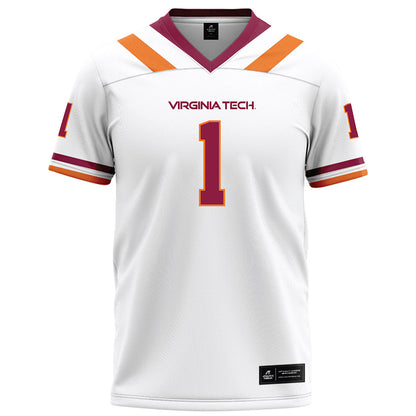 Virginia Tech - NCAA Football : Dante Lovett - Football Jersey White