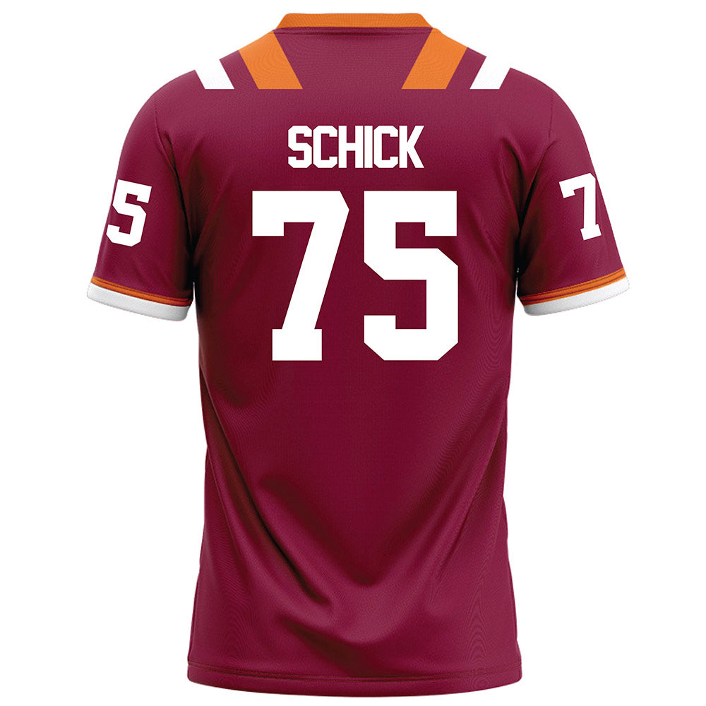 Virginia Tech - NCAA Football : Bob Schick - Football Jersey Maroon