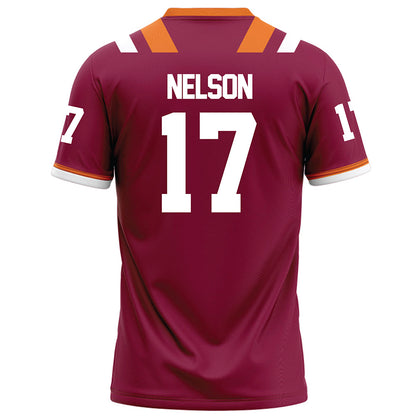 Virginia Tech - NCAA Football : Cole Nelson - Football Jersey Maroon