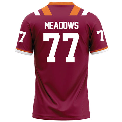 Virginia Tech - NCAA Football : Brody Meadows - Football Jersey Maroon