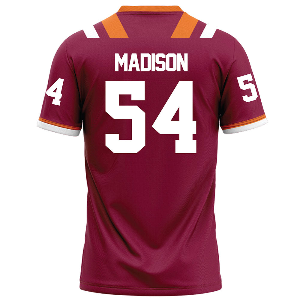 Virginia Tech - NCAA Football : Malachi Madison - Football Jersey Maroon