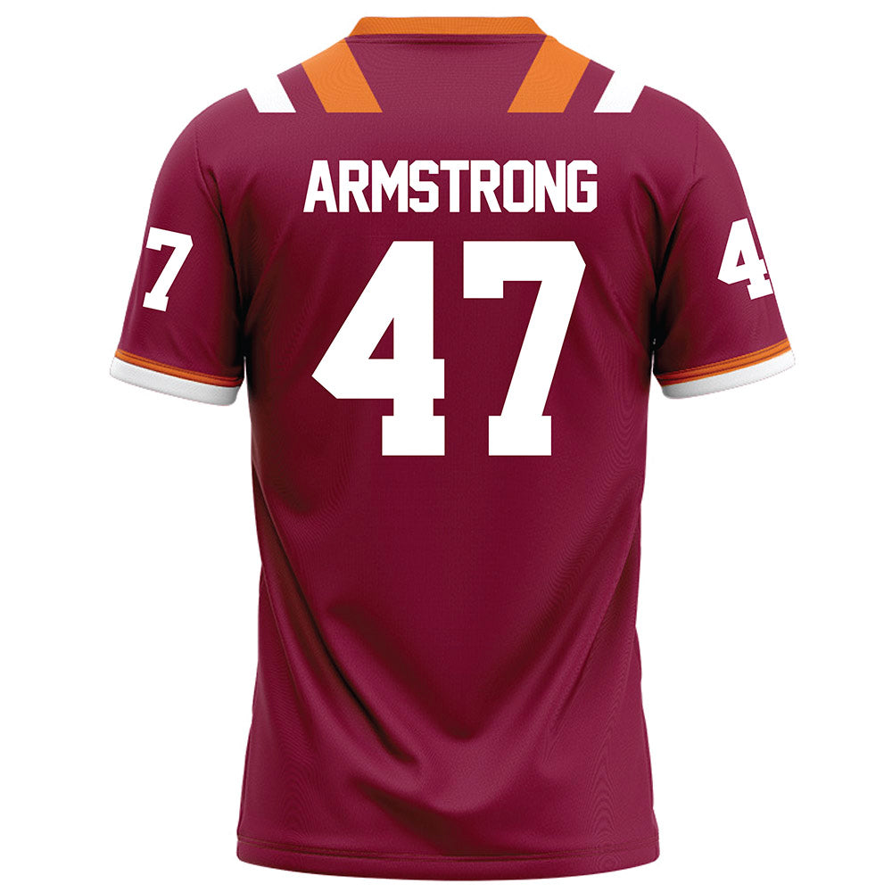 Virginia Tech - NCAA Football : Griffin Armstrong - Football Jersey Maroon