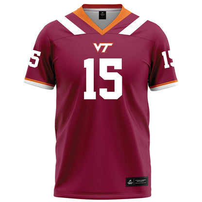 Virginia Tech - NCAA Football : Jaylen Jones - Football Jersey Maroon
