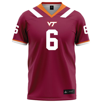 Virginia Tech - NCAA Football : Josh Fuga - Football Jersey Maroon
