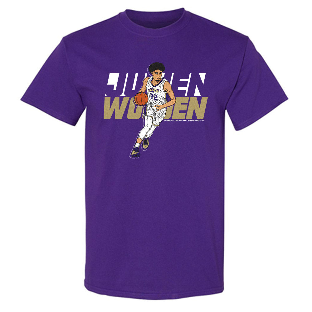 JMU - NCAA Men's Basketball : Julien Wooden - T-Shirt Individual Caricature