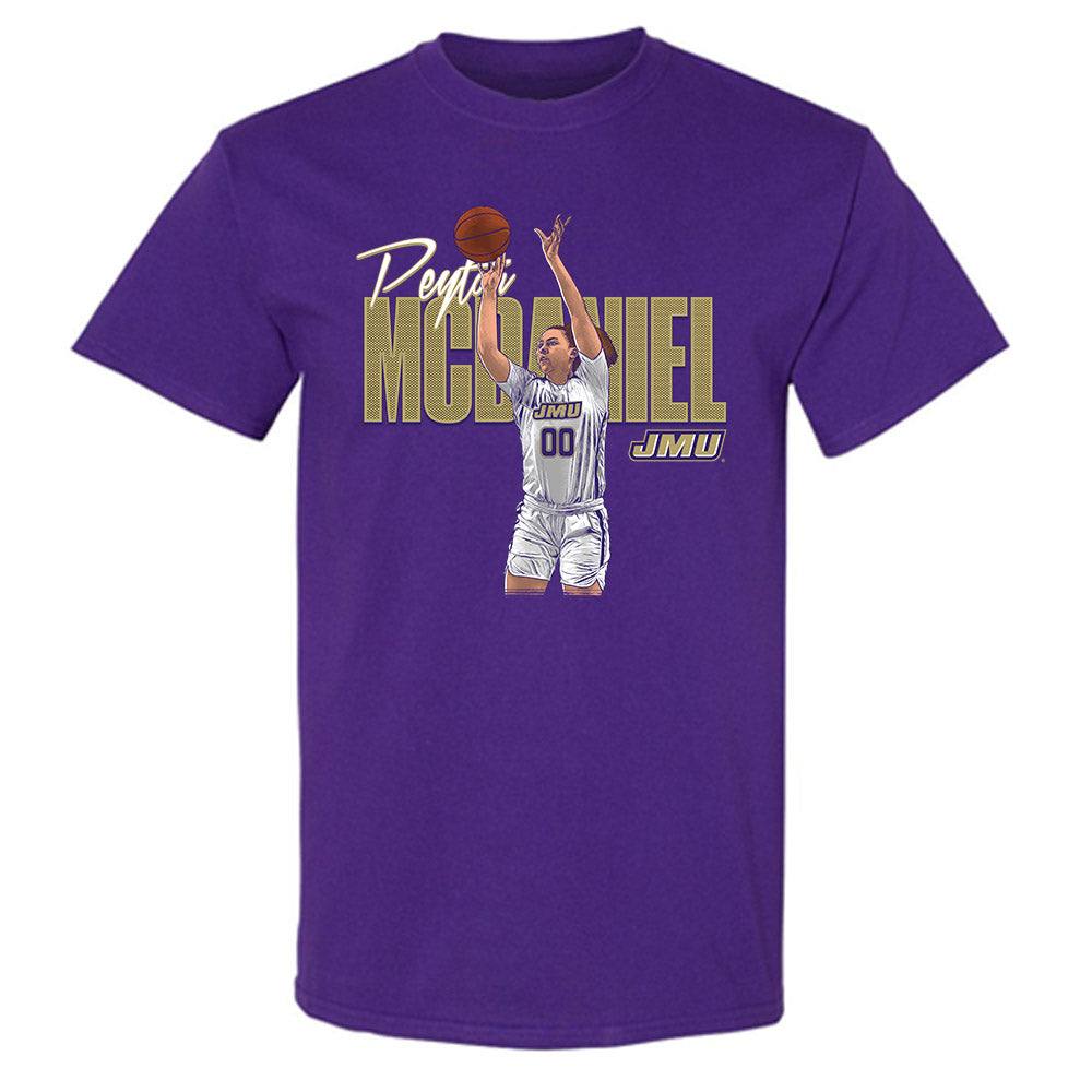 JMU - NCAA Women's Basketball : Peyton McDaniel - T-Shirt Player Illustration