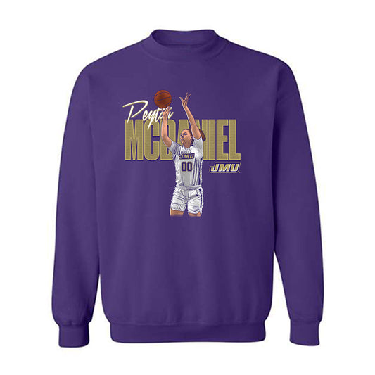 JMU - NCAA Women's Basketball : Peyton McDaniel - Crewneck Sweatshirt Player Illustration