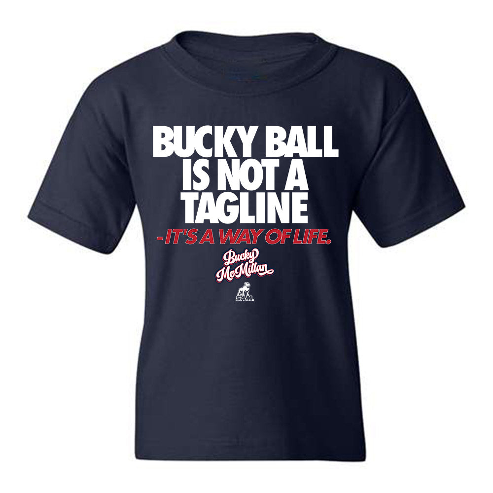 Samford - NCAA Men's Basketball : Bucky McMillan - Youth T-Shirt Individual Caricature