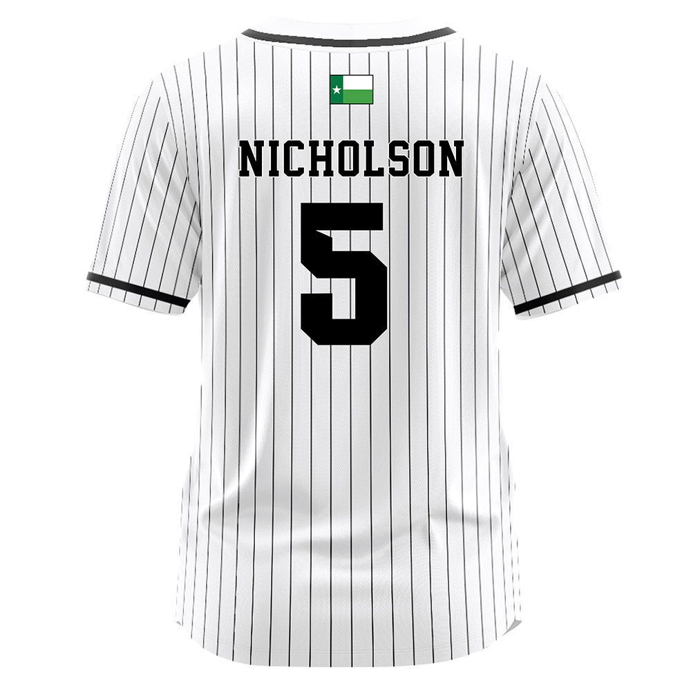 North Texas - NCAA Softball : Rylee Nicholson - Softball Jersey White Pinstripe