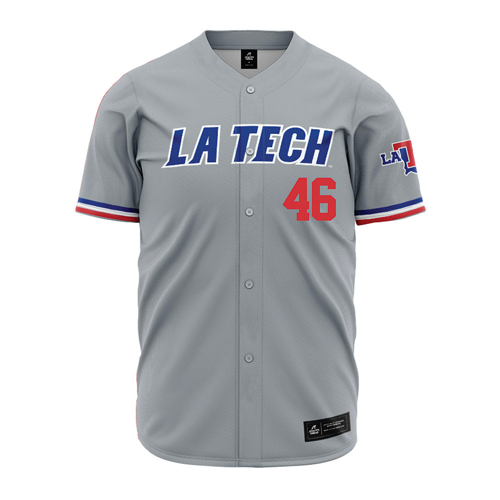 LA Tech - NCAA Baseball : Luke Smith - Baseball Jersey Grey