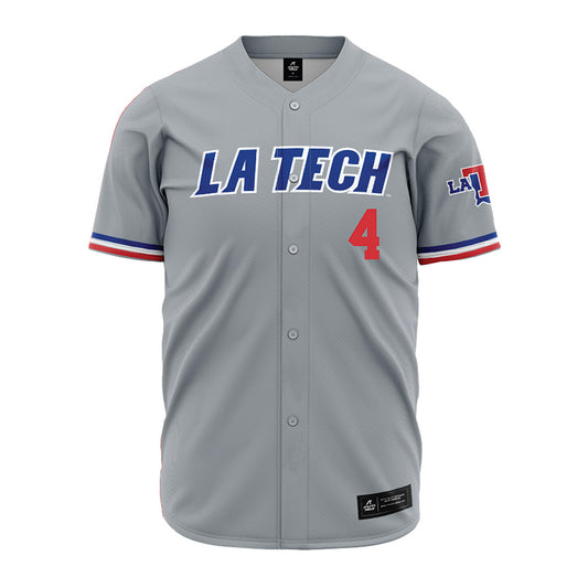 LA Tech - NCAA Baseball : Brody Drost - Baseball Jersey Grey