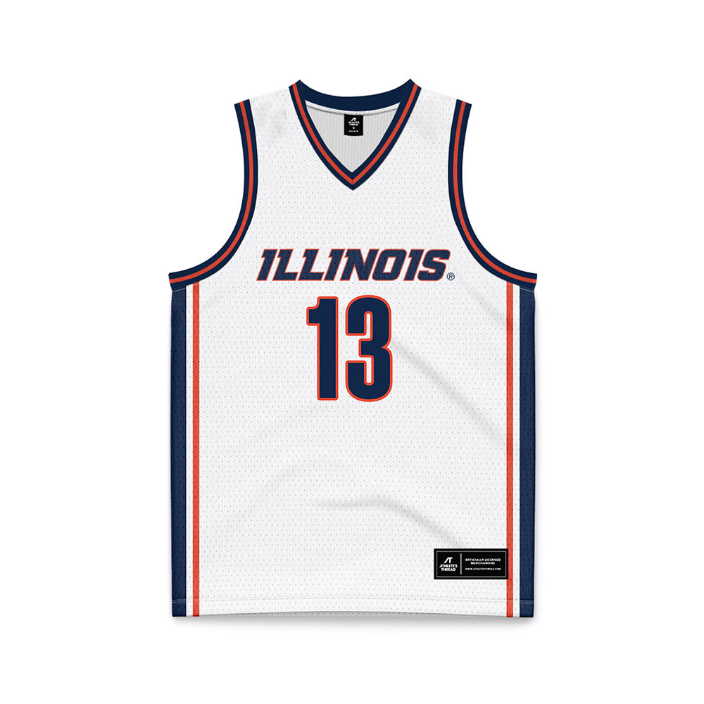 Illinois - NCAA Men's Basketball : Quincy Guerrier - Basketball Jersey White