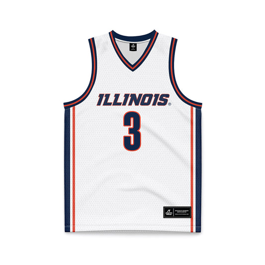 Illinois - NCAA Men's Basketball : Marcus Domask - Basketball Jersey White