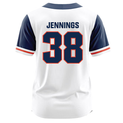 Illinois - NCAA Baseball : Collin Jennings - Baseball Jersey White