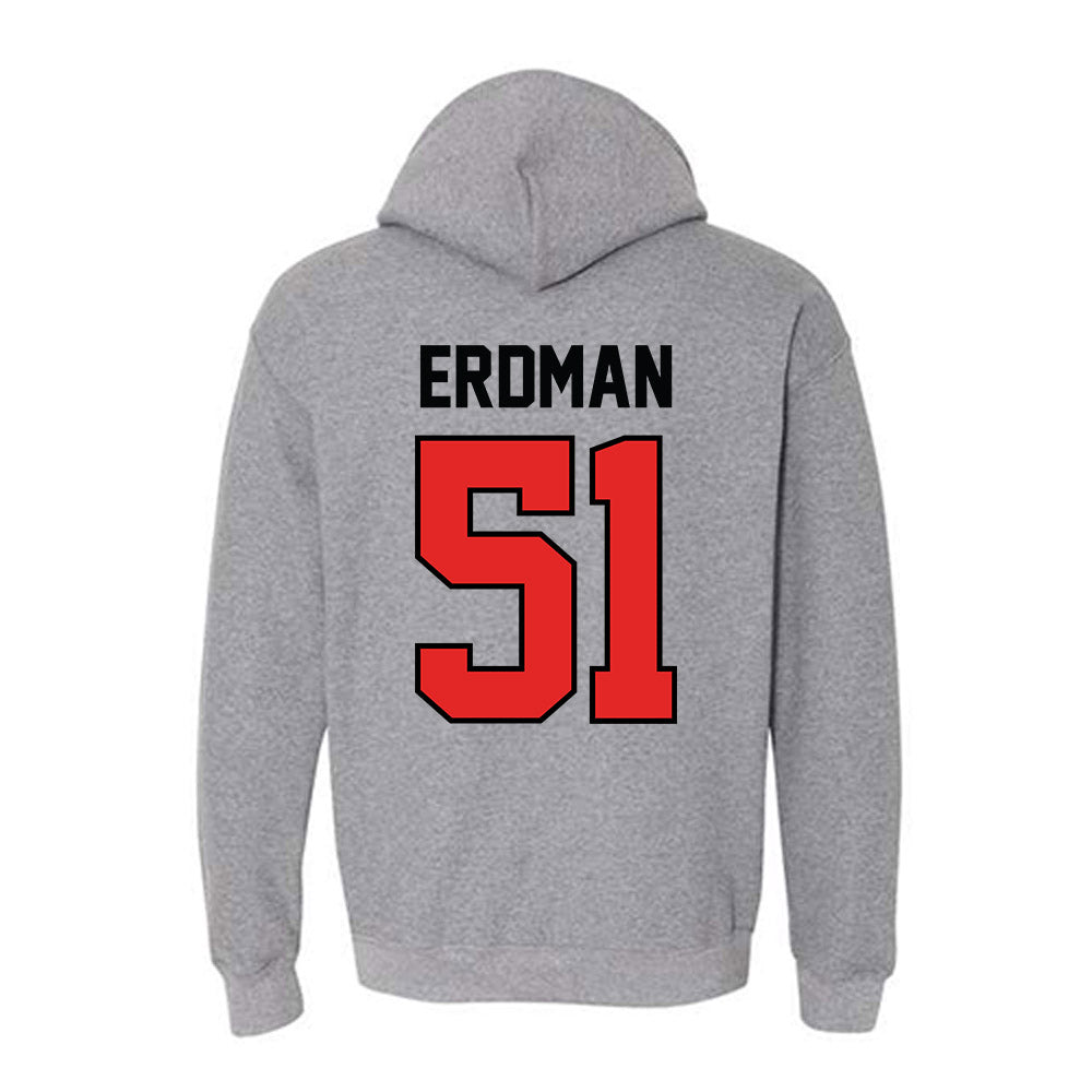 Texas Tech - NCAA Baseball : Zach Erdman - Hooded Sweatshirt Classic Shersey