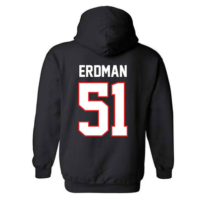 Texas Tech - NCAA Baseball : Zach Erdman - Hooded Sweatshirt Classic Shersey