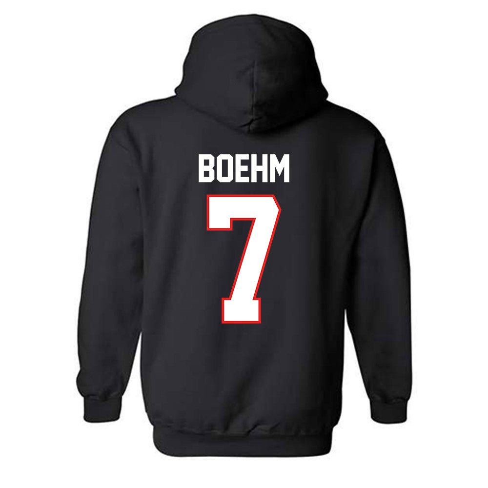 Texas Tech - NCAA Baseball : Garet Boehm - Hooded Sweatshirt Classic Shersey