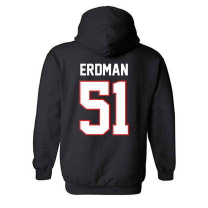 Texas Tech - NCAA Baseball : Zach Erdman - Hooded Sweatshirt Sports Shersey