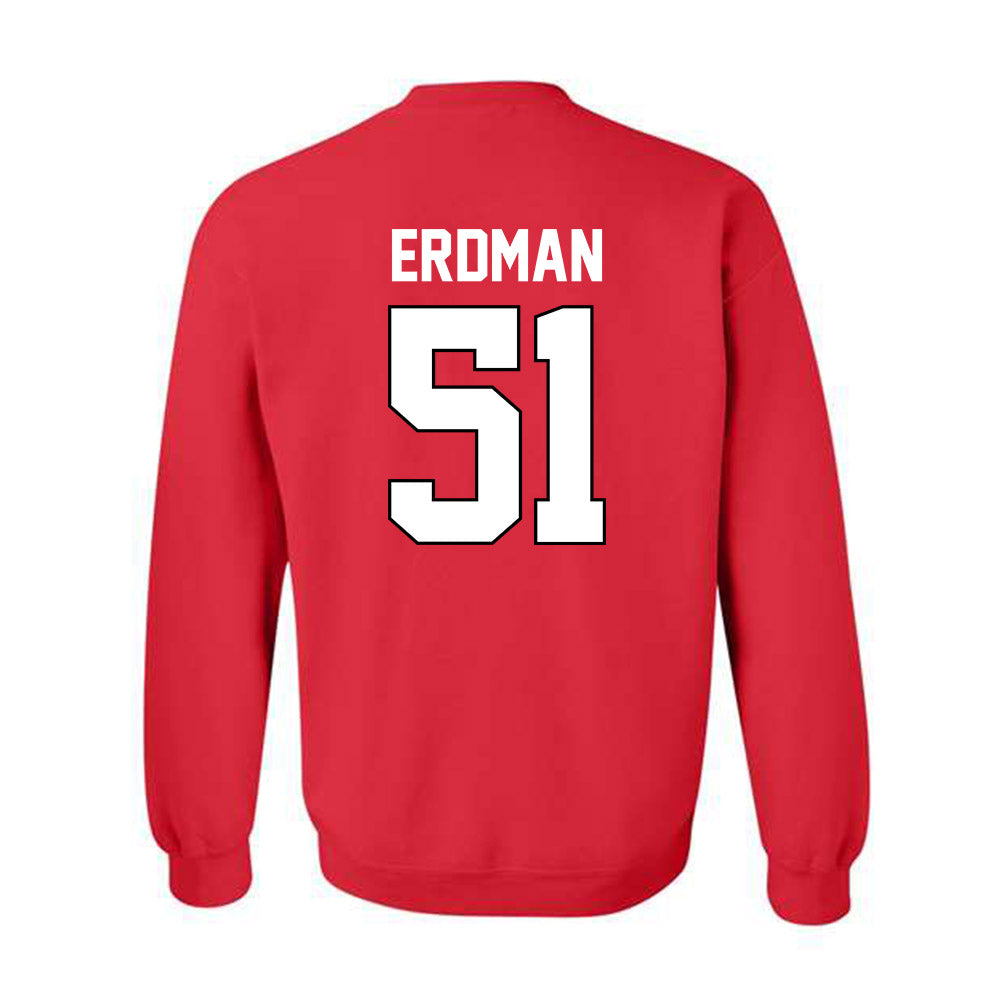 Texas Tech - NCAA Baseball : Zach Erdman - Crewneck Sweatshirt Sports Shersey
