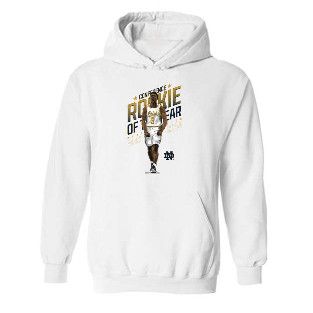 Notre Dame - NCAA Men's Basketball : Markus Burton - Hooded Sweatshirt Individual Caricature