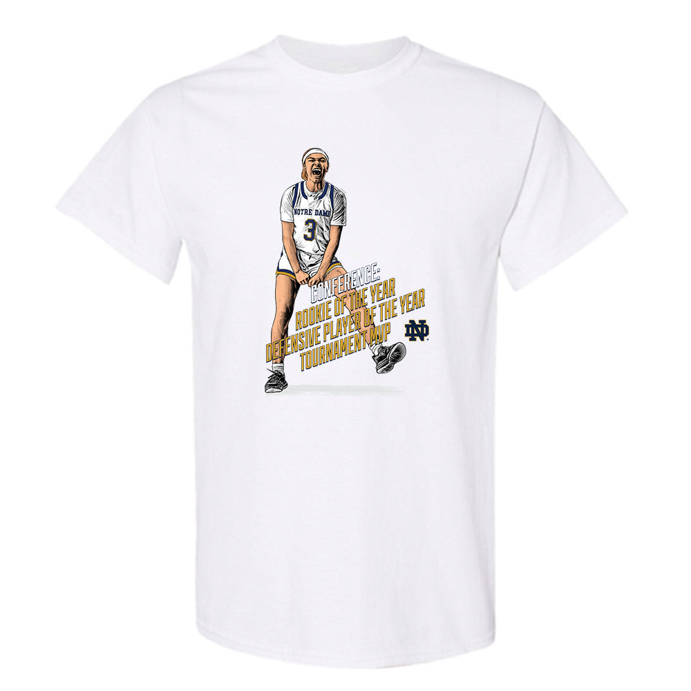 Notre Dame - NCAA Women's Basketball : Hannah Hidalgo - T-Shirt Individual Caricature