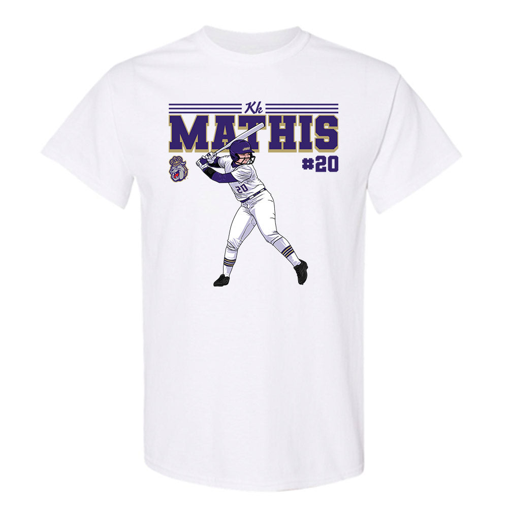 JMU - NCAA Softball : Kk Mathis - T-Shirt Individual Caricature