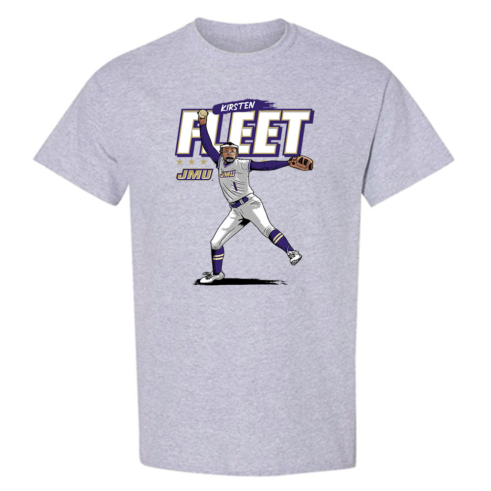 JMU - NCAA Softball : Kirsten Fleet - T-Shirt  Individual Caricature