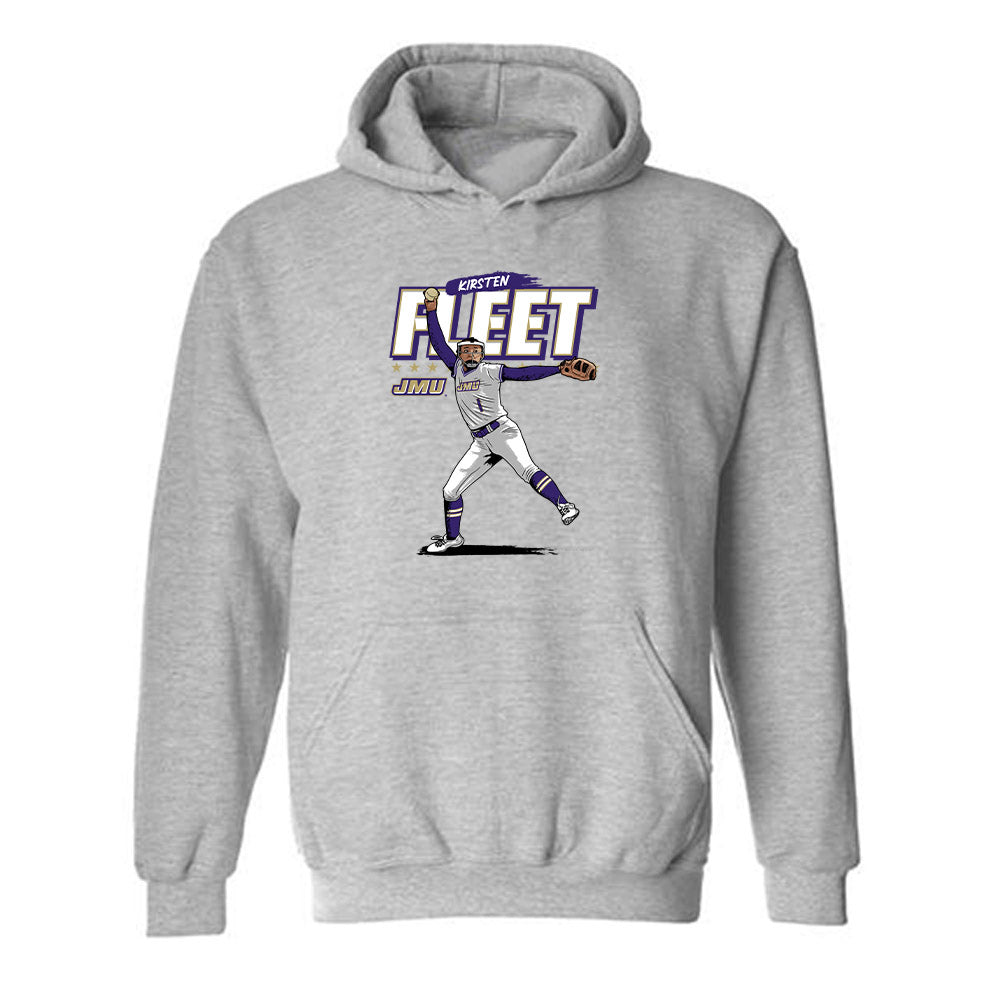 JMU - NCAA Softball : Kirsten Fleet - Hooded Sweatshirt  Individual Caricature