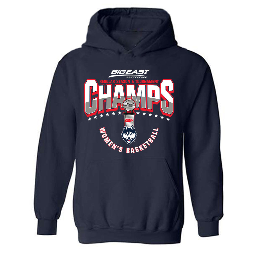 UConn - NCAA Women's Basketball  : 2024 Big East Tournament Champs - Hooded Sweatshirt