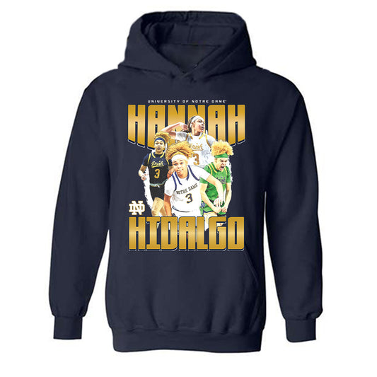 Notre Dame - NCAA Women's Basketball  :  Hannah Hidalgo - Official 2023 - 2024 Post Season  Hooded Sweatshirt