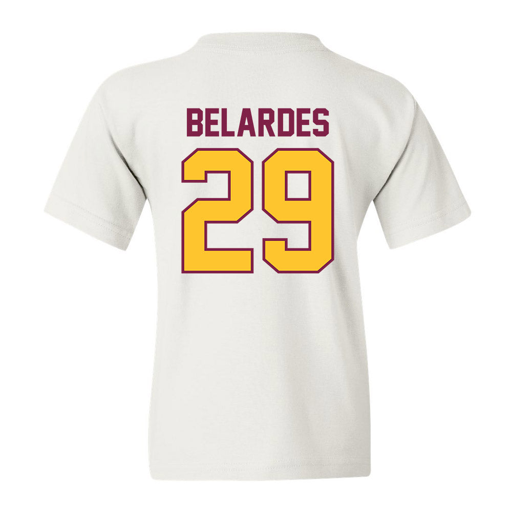 Arizona State - NCAA Baseball : Alec Belardes - Youth T-Shirt Sports Shersey