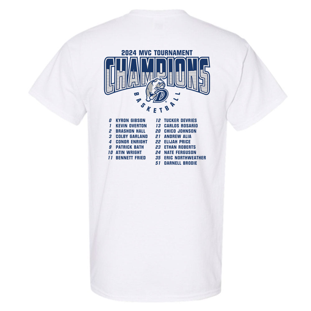 Drake - NCAA Men's Basketball : 2024 Tournament Champions - T-Shirt Roster Shirt