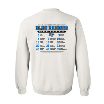 MTSU - NCAA Women's Basketball : 2024 Conference USA Tournament Champions - Crewneck Sweatshirt Roster Shirt