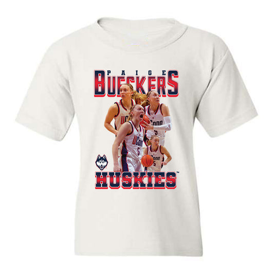 UConn - NCAA Women's Basketball : Paige Bueckers - Official 2023 - 2024 Post Season Youth T-Shirt