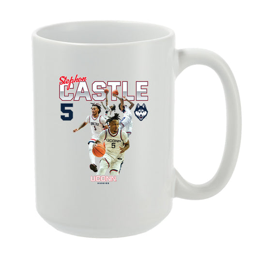 UConn - NCAA Men's Basketball : Stephon Castle - Official 2023 - 2024 Post Season Mug