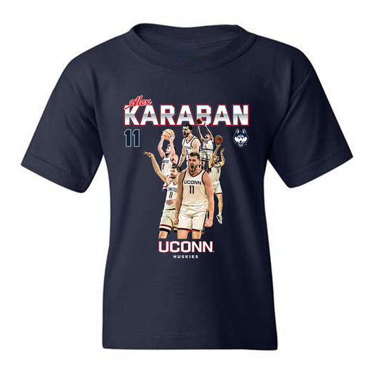 UConn - NCAA Men's Basketball : Alex Karaban - Official 2023 - 2024 Post Season -  Youth T-Shirt