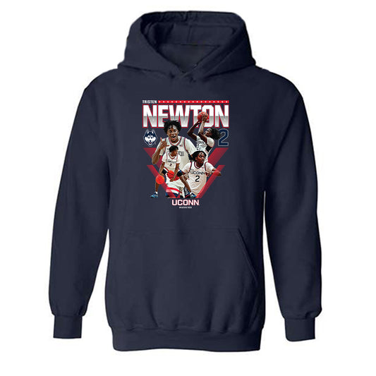 UConn - NCAA Men's Basketball : Tristen Newton - Official 2023 - 2024 Post SeasonHooded Sweatshirt