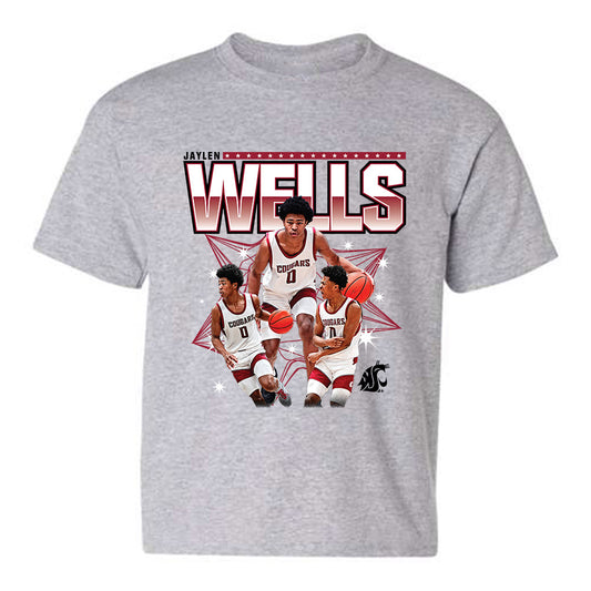 WSU - NCAA Men's Basketball : Jaylen Wells - Official 2023 - 2024 Post Season  Youth T-Shirt