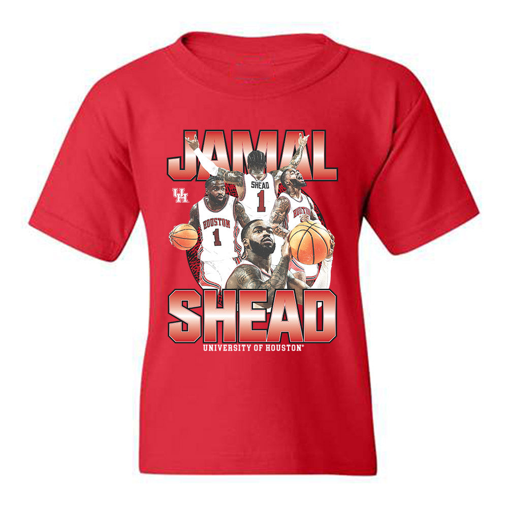 Houston - NCAA Men's Basketball : Jamal Shead - Official 2023 - 2024 Post Season Youth T-Shirt